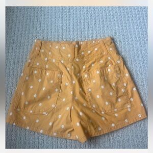 Anthropologie High Waist Orange Polka Dot Shorts